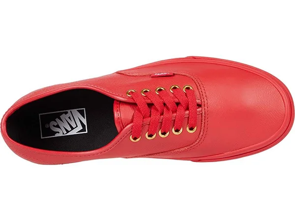 Vans Authentic Skate Shoes (leather) Red : Men's 5.5 - Women's 7