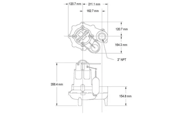 Pump, Sewage, 1/2 HP 267-0001