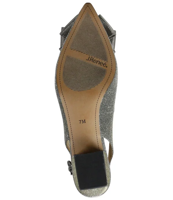 J. Renee Faaye Women's Pewter Pump 6 M