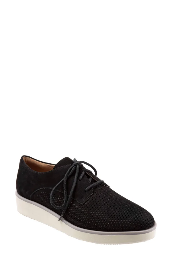 SoftWalk Women's Willis Oxford, Size: 10, Dark Grey Patent Leather