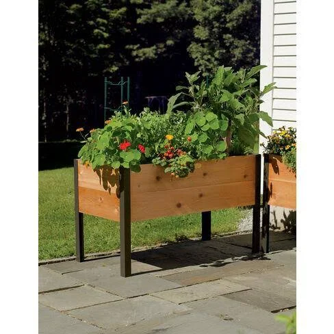 2 x 4 Elevated Cedar Planter Box - Elevated Planters - Gardener&s Supply Company