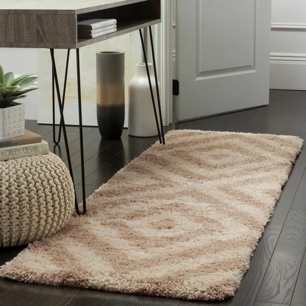 Safavieh Portofino Shag PTS217B 5&1x22 x 7&6x22 Ivory, Beige Area Rug