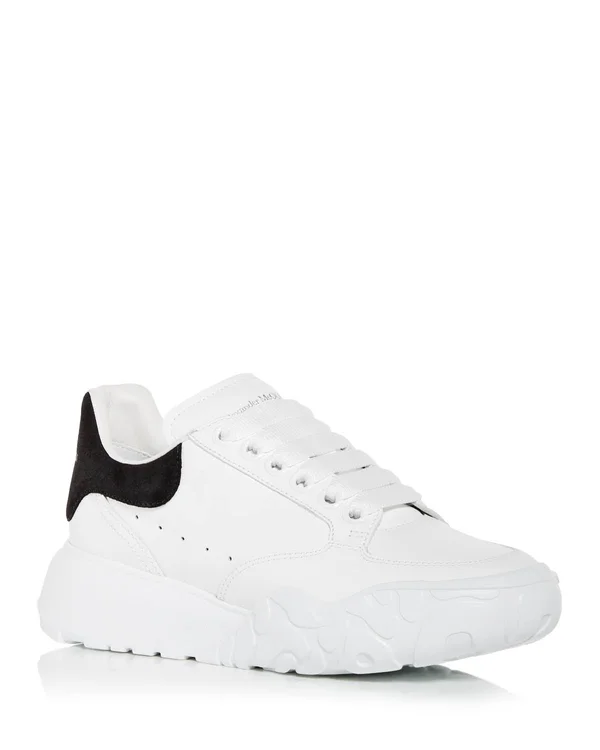 Alexander McQueen Oversized Sneakers - White/Black, Women's, 36.5EU, Sneakers & Trainers Chunky & Oversized Dad Sneakers