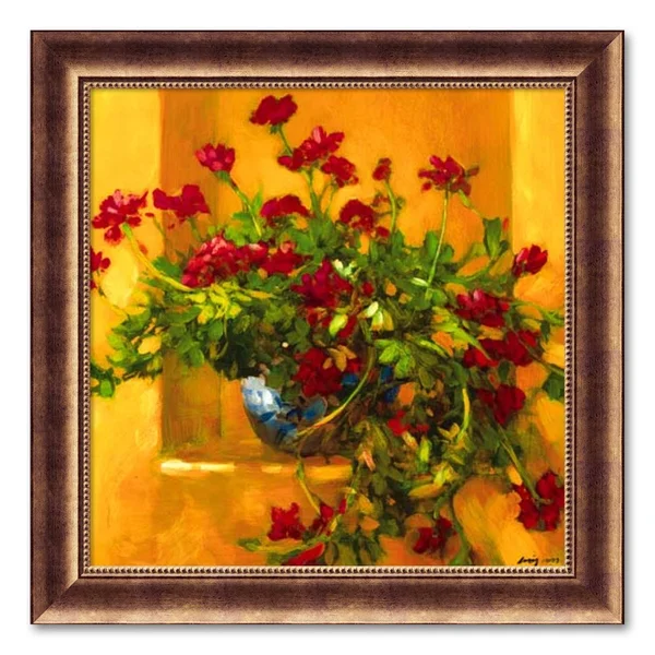 Amanti Art &Ivy Geraniums& by Philip Craig Framed Painting Print
