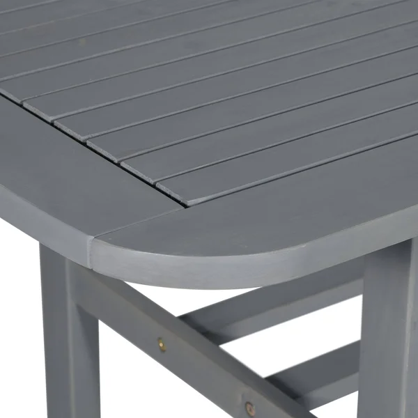 Extendable Outdoor Wood Patio Dining Table - Grey Wash, Gray