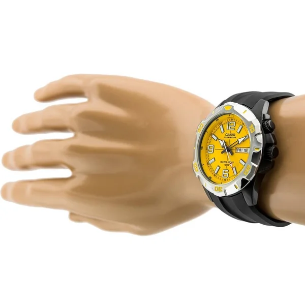 Casio MTD-1082-9AVDF Men's Standard Collection Yellow Dial Resin Quartz Watch