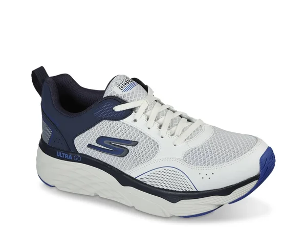 Skechers Max Cushioning Elite Rivalry Sneaker - Men's, White/Dark Blue, Size 10, Athletic, Sneakers, Running