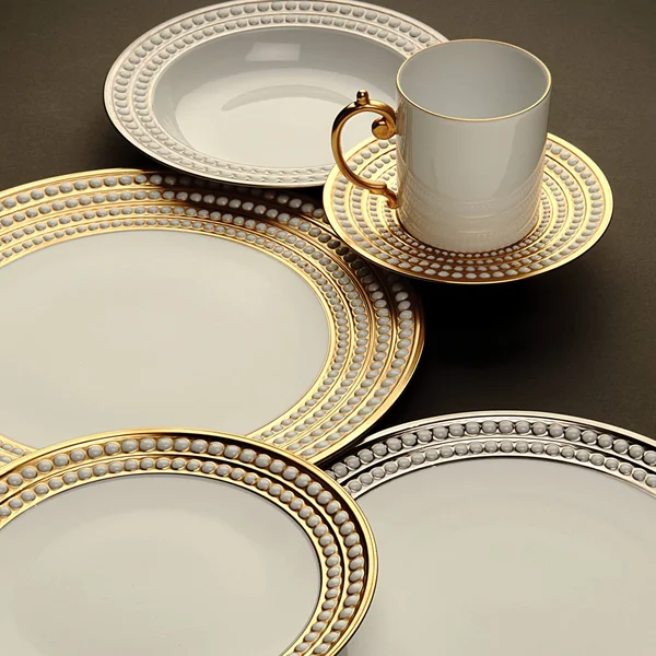 L'Objet Perlee Gold Dessert Plate