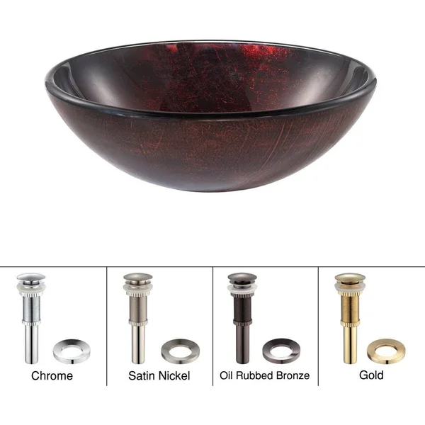 Kraus GV-682 Saturn Glass Vessel Sink, Brown