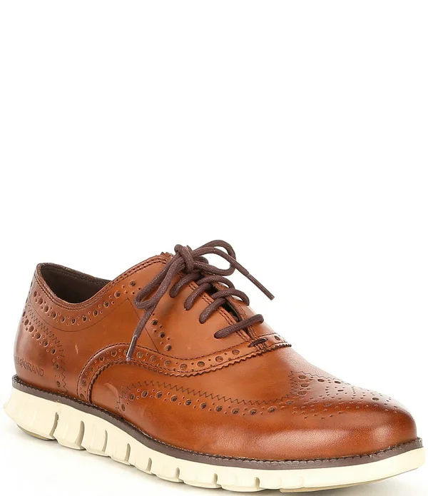 Cole Haan Men's Zerogrand Wing Oxford, British Tan, 7 M US