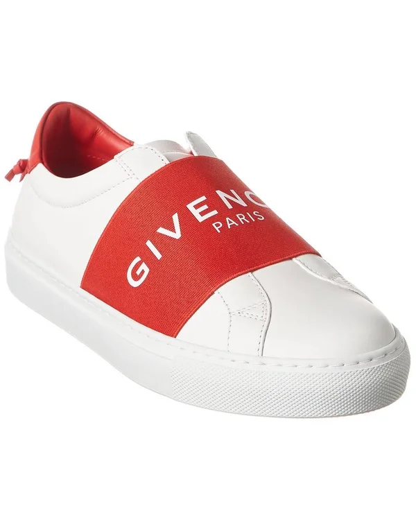 Givenchy White & Red Elastic Urban Street Sneakers