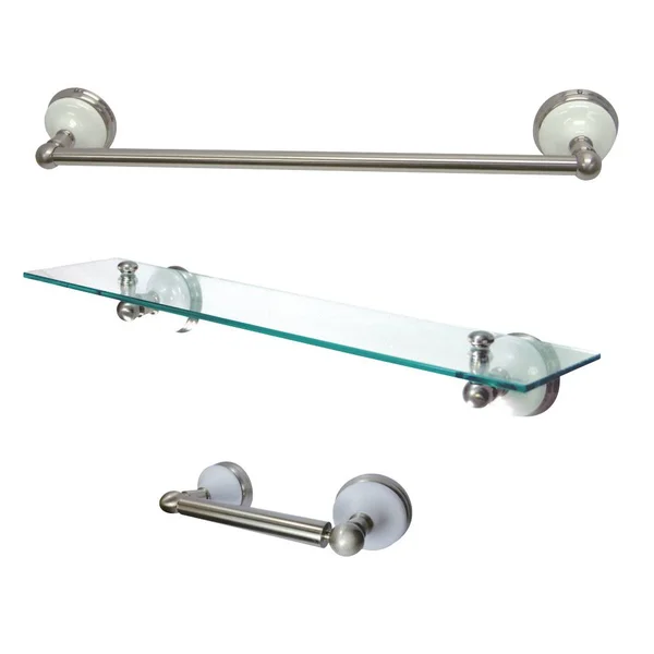 Kingston Brass BAK111289SN Victorian 3-Piece Bathroom Hardware, Brushed Nickel