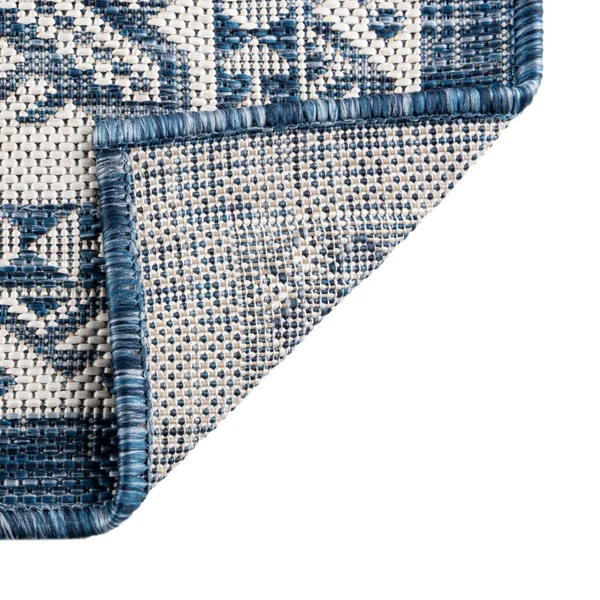 Outdoor Aztec Blue 10x13 Large Area Rug Indoor Outdoor Rug
