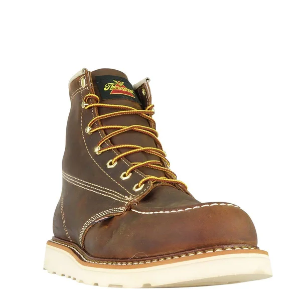 Men's Thorogood 814-4203 American Heritage 6x22 Moc Toe Wedge Boots - Brown 10 - M