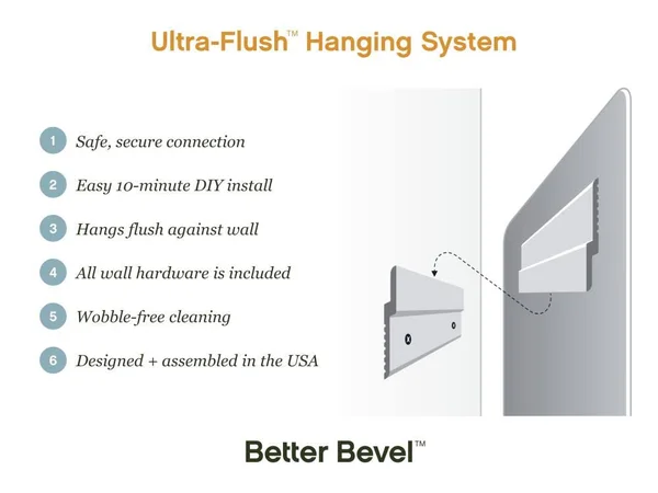 Better Bevel 24-in White Round Bathroom Mirror - 20053