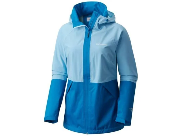 Columbia Women's Evolution Valley Rain Jacket Blue L