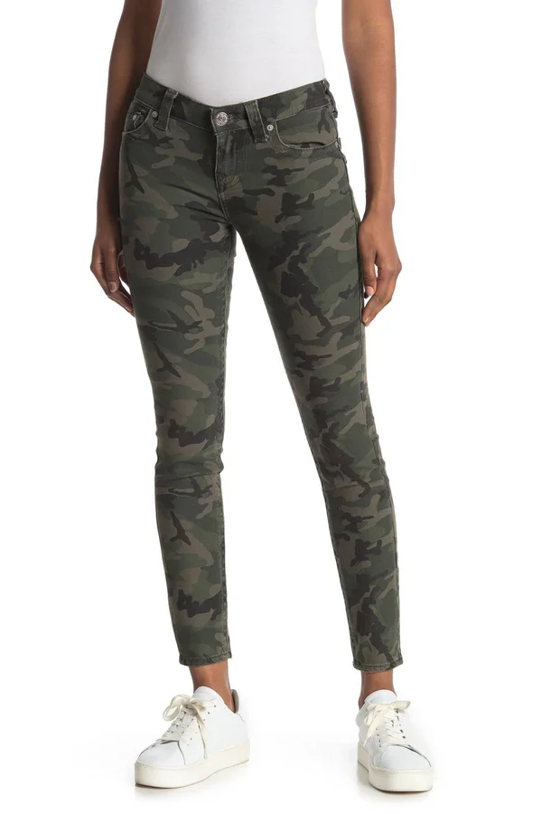 True Religion Camo Halle Pants, Size 29 - Olive Camo at Nordstrom Rack