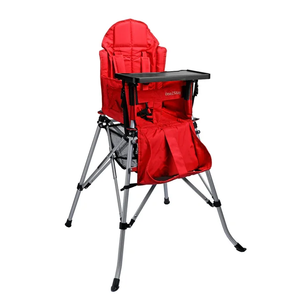 One2stay Comfort Portable Baby High Chair with Dining Tray - Red