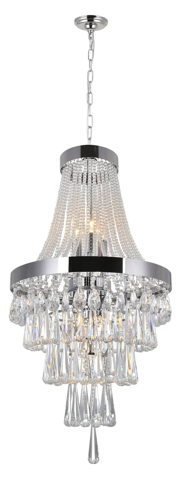 CWI Lighting Vast 6 Light Chandelier - Chrome 5078P16C