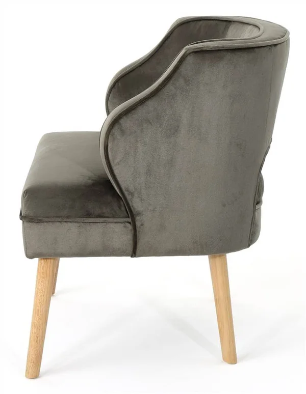 Noble House Mariposa Mid-Century Accent Chair in Gray - ShopLadder