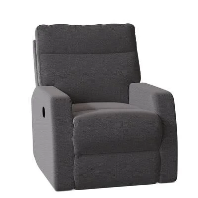 Vance 33x22 Wide Manual Rocker Standard Recliner Wayfair Custom Upholstery Body Fabric: Elle Charcoal
