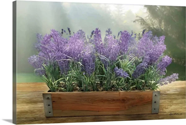 Lavender Planter, Canvas Wall Art, 24x16, Great Big Canvas