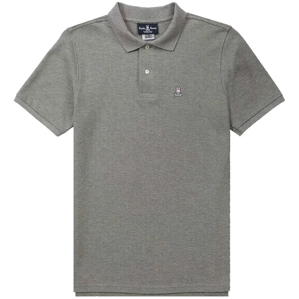 Psycho Bunny Men's Classic Polo Heather Grey