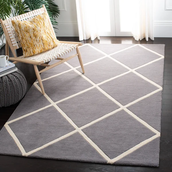 Safavieh 6& x 9& Chatham CHT720D Dark Grey - Ivory Rug