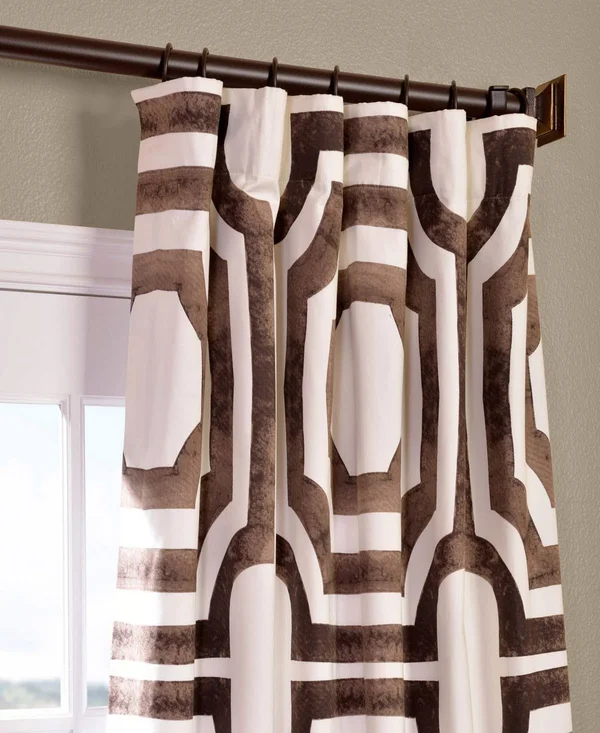 Mecca Printed Cotton Single Curtain Panel