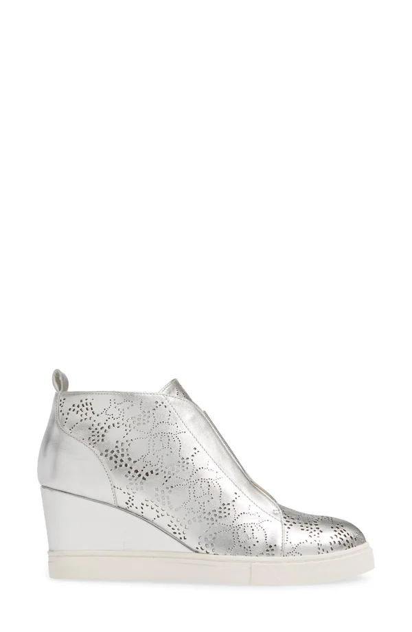 Women's Linea Paolo Felicia II Wedge Bootie Sapphire Suede, 6 M