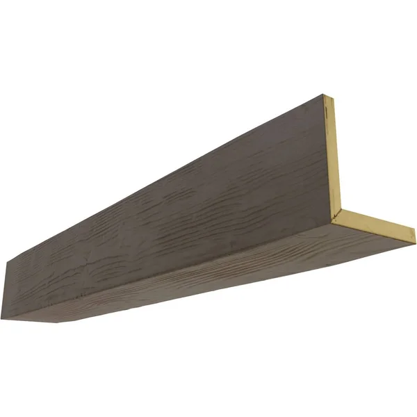 Ekena Millwork BMSD2C0120X060X216HD 12x22W x 6x22H x 18&L 2-Sided (L-beam) Sandblasted Endurathane Faux Wood Ceiling Beam, Natur