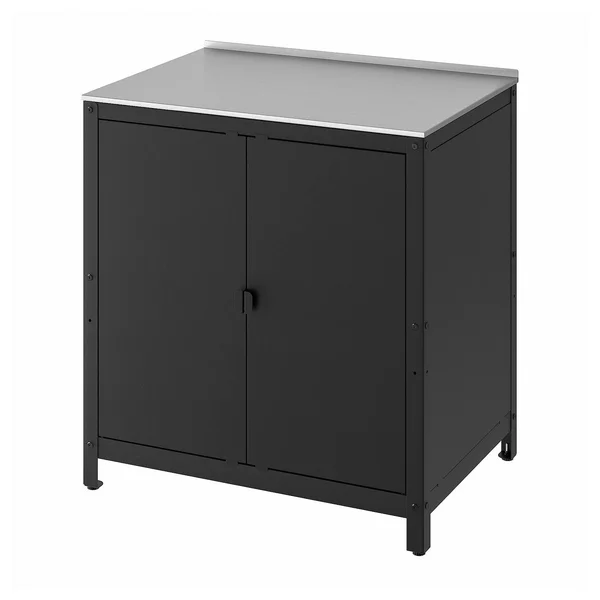 IKEA - GRILLSK腞 Kitchen island shelf unit - Stainless steel, 33 7/8x24