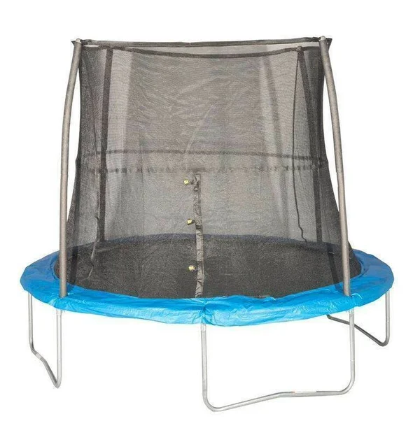 Jumpking 10 Foot Outdoor Trampoline 78sqft & Safety Net Enclosure, Blue JK10VC1