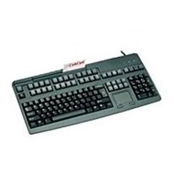 Cherry Electrical G80-8113LRAUS-2 Keyboard with 3 Track MSR Touchp Barcode - PS-2 - Black