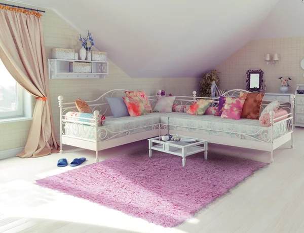 Linon New Flokati 1400 GRAMS/M2 Lilac 5& x 8& Rug