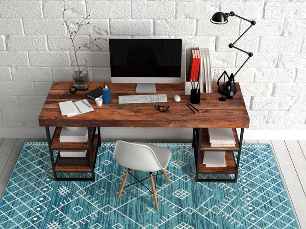 94x22 x 130x22 Ocean Blue Polypropelene Rug