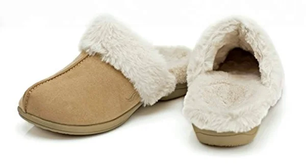 PowerStep Luxe Orthotic Slippers (Taupe) Women's Shoes