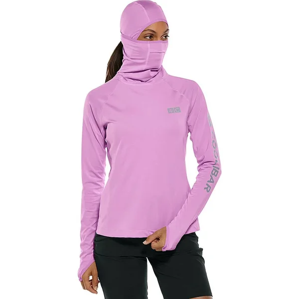 Coolibar Plus Size Women's Paros Sailing Hoodie, Shirts for Women, Purple, 2x