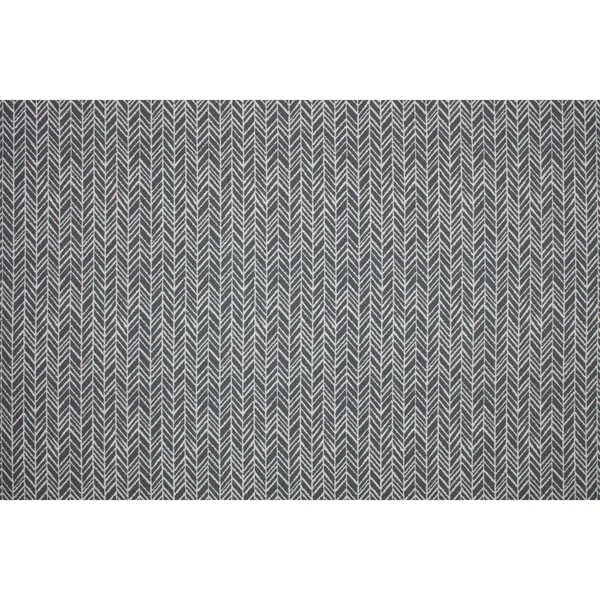 Pillow Perfect Outdoor - Indoor Herringbone Slate Squared Corners Chair Cushion