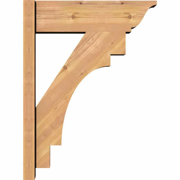 Ekena Millwork OUT08X24X32MRC01SWR 7 1/2x22W x 24x22D x 32x22H Merced Smooth Traditional Outlooker - Western Red Cedar