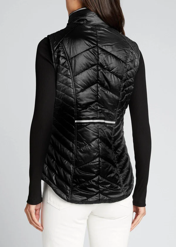 Blanc Noir Heat Smart Quilted Vest, Black, Women's, Small