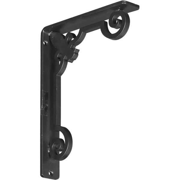 Fleur De Lis Wrought Iron Bracket Antiqued Brass 2x22W x 12x22D x 15x22H - (Triple Center Brace)