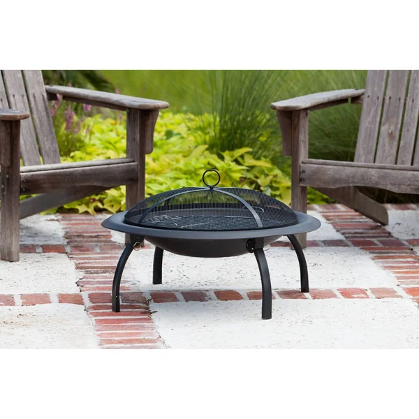 Fire Sense 29” Folding Fire Pit - Black