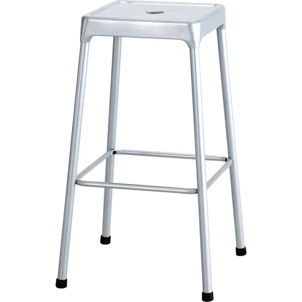 Safco Steel Counter - Stool - square - powder-coated steel - white
