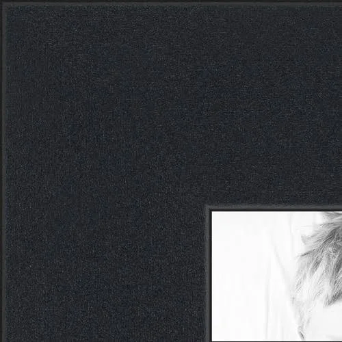 Collage Picture Frame - Satin Black Frame with 6 openings for 5x7 Photos with Liberty Blue Mat. D3926FG1104, ArtToFrames