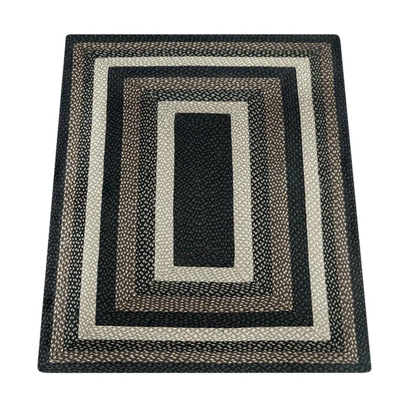Earth Rugs Oblong-Rectangle Mocha/Frappuccino Braided Rug 4& x6&