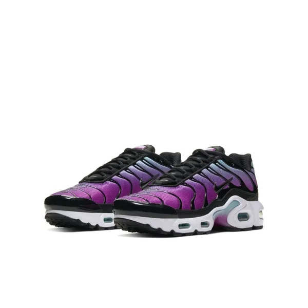 Nike Air Max Plus Casual Running Shoes - Aurora Green/Black/Hyper Violet - Size 4.0