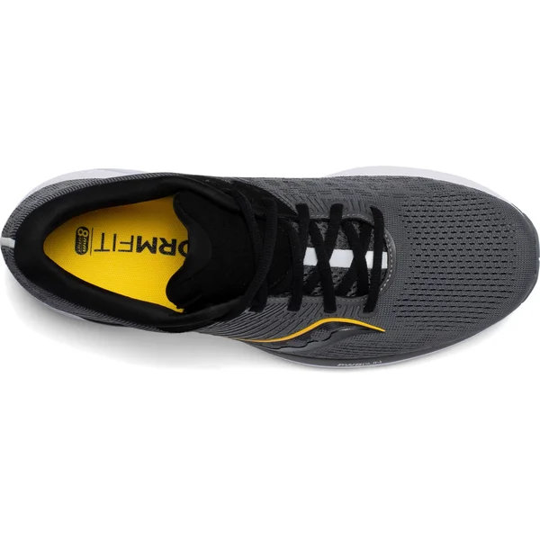 Saucony Men's Guide 14 Charcoal - Vizigold, 7.5, 2E