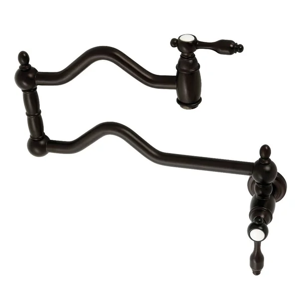 Kingston Brass KS2105TAL Tudor Wall Mount Pot Filler Oil Rubbed Bronze