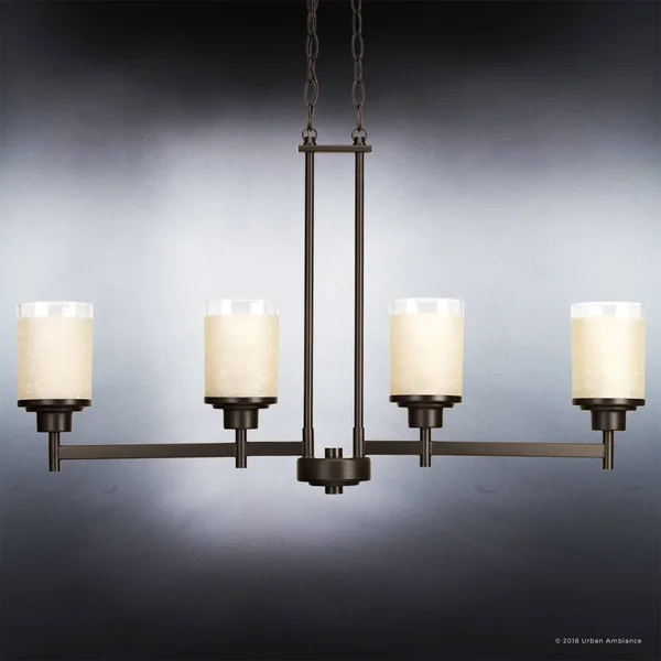 Luxury Contemporary Chandelier, 19.8125x22H x 34.167x22W, with Transitional Style, Olde Bronze Finish by Urban Ambiance UHP2020